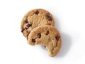 Chocolate Chip Cookies 7 (path included) Royalty Free Stock Photo