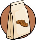 chocolate chip cookies bag vector illustration