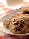 Chocolate chip cookies for breakfast Royalty Free Stock Photo