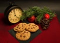 Chocolate Chip Cookies for Christmas Holiday Royalty Free Stock Photo
