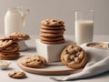 Chocolate-chip cookies. Delicious traditional chocolate chip cookies. Royalty Free Stock Photo