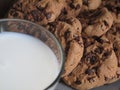 Chocolate Chip Cookies and A glass of Milk