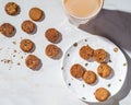 Chocolate chip cookies on a plate