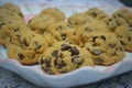 Chocolate Chip Cookies on a Platter Royalty Free Stock Photo