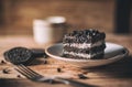 Chocolate chips Cake with Oreo Royalty Free Stock Photo