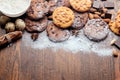 Chocolate chips cookies, peanut cookies. Royalty Free Stock Photo