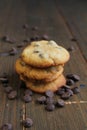 Chocolate chips cookies Royalty Free Stock Photo