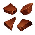 Chocolate chips for decorating desserts. Vector