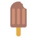 Chocolate, chocolate ice lolly Isolated Color Vector Icon that can be easily modified or edit.