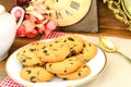 Chocolate Christmas Cookies on White Plate Royalty Free Stock Photo