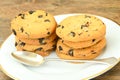 Chocolate Christmas Cookies on White Plate Royalty Free Stock Photo