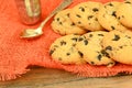 Chocolate Christmas Cookies on White Plate Royalty Free Stock Photo