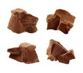 Chocolate Chunks isolated