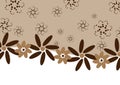 Chocolate coffee flowers - banner Royalty Free Stock Photo