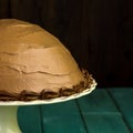 Chocolate Coffee Hazelnut Half Sphere Cake With Decorative Piping