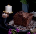 coffee plumcake with dark chocolatedrops Royalty Free Stock Photo
