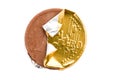 Chocolate coin Royalty Free Stock Photo