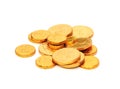 Chocolate coins Royalty Free Stock Photo