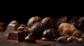 Chocolate composition with copyspace