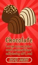 Chocolate concept banner, comics isometric style