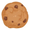 Chocolate cookie icon cartoon vector. Biscuit chip Royalty Free Stock Photo