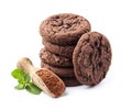 Chocolate cookies with cacao powder