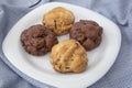 Chocolate cookies on woodentable Royalty Free Stock Photo