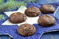 Chocolate cookies with peanut butter Royalty Free Stock Photo