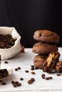 Chocolate cookies with peanut butter Royalty Free Stock Photo