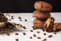 Chocolate cookies with peanut butter Royalty Free Stock Photo