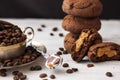 Chocolate cookies with peanut butter Royalty Free Stock Photo