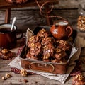 Chocolate, Corn Flake and Walnut Cookies