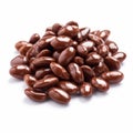 Chocolate Covered Beans On White Background Royalty Free Stock Photo
