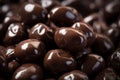 Chocolate covered dried raisins delight. Generate ai