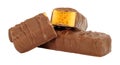 Chocolate Covered Honeycomb Toffee Bars Royalty Free Stock Photo