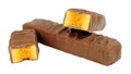 Chocolate Covered Honeycomb Toffee Bars Royalty Free Stock Photo