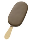 Chocolate covered icecream on stick Royalty Free Stock Photo