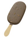 Chocolate covered icecream on stick Royalty Free Stock Photo