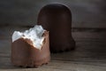 Chocolate covered marshmallows, german schokokuss Royalty Free Stock Photo