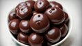 Chocolate Covered Raisins.AI Generated Royalty Free Stock Photo