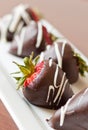 Chocolate covered strawberry macro