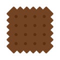 Chocolate cracker vector flat isolated Royalty Free Stock Photo