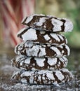 Chocolate crackle cookies Royalty Free Stock Photo