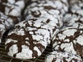 Chocolate crackle cookies Royalty Free Stock Photo