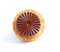 chocolate cream biscuit isolated on white. Royalty Free Stock Photo