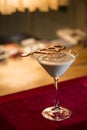 Chocolate and cream martini cocktail Royalty Free Stock Photo