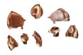 Chocolate cream splash isolated on white background Royalty Free Stock Photo
