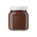 Chocolate Cream Spread Jar illustration 3D isolated on white background Royalty Free Stock Photo