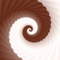 Chocolate cream swirl, brown and white spiral