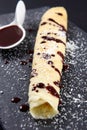 Chocolate crepe Royalty Free Stock Photo